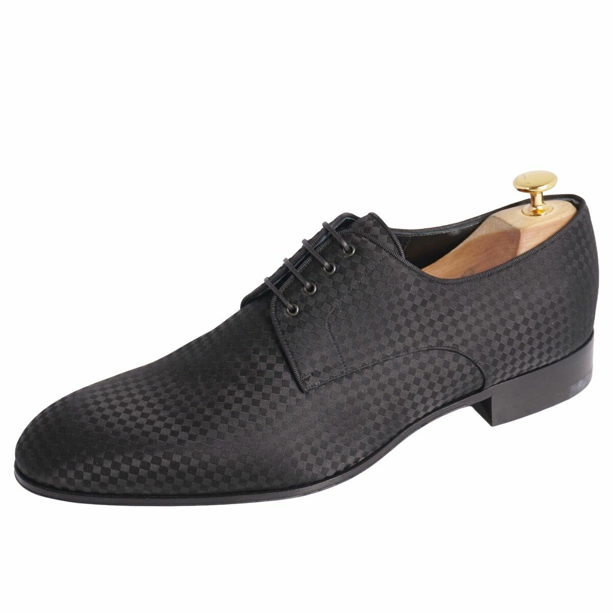 【新古品】ルイヴィトン LOUIS VUITTON レザーシューズ ダービーシューズ ダミエ サテン シューズ 靴 ..