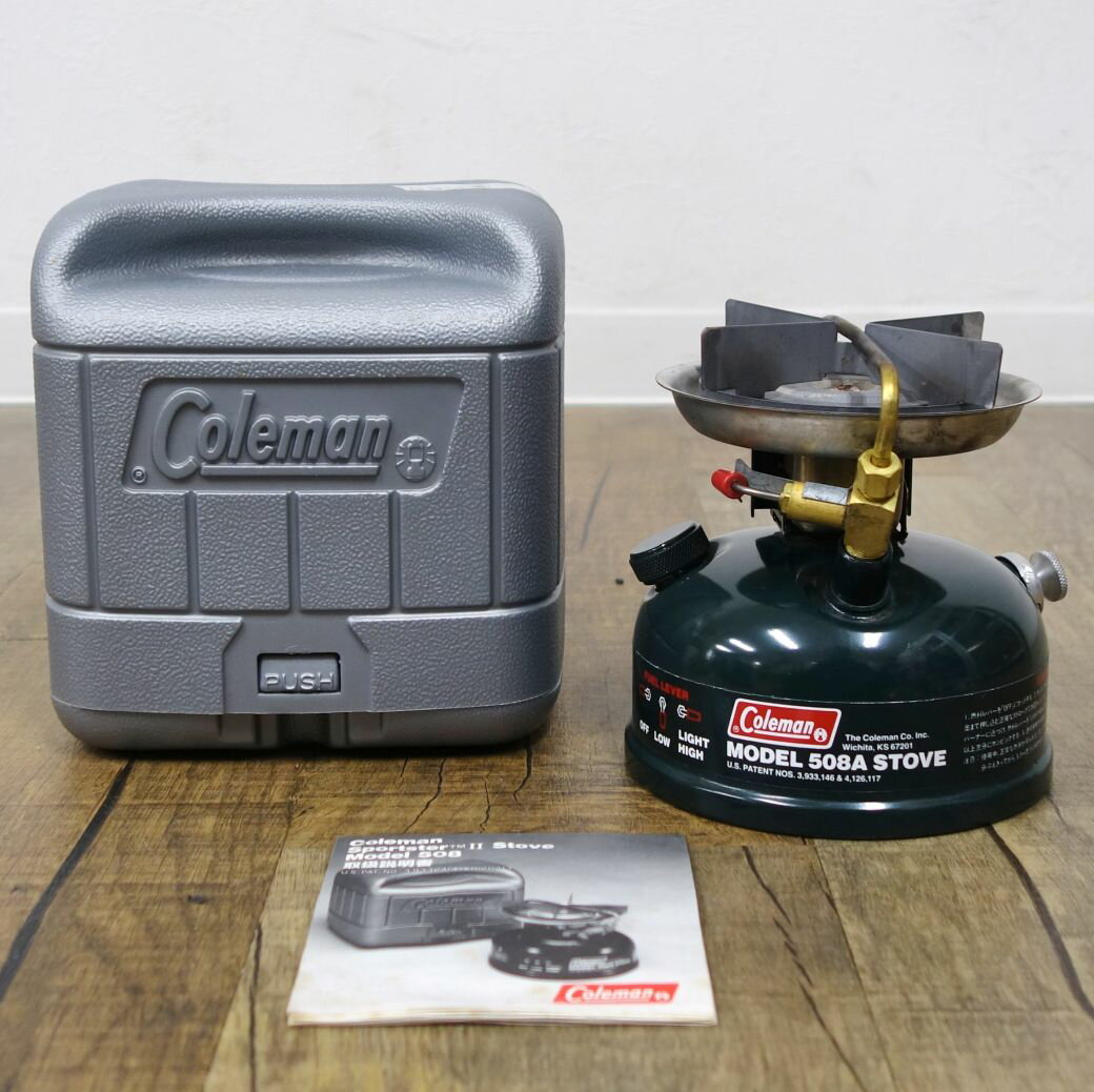 コールマン Coleman スポーツスター2 MODEL 508A STOVE 1991年 1月 ケース付き ホワイトガソリン ストーブ シングル バーナー キャンプ アウトドア【中古】