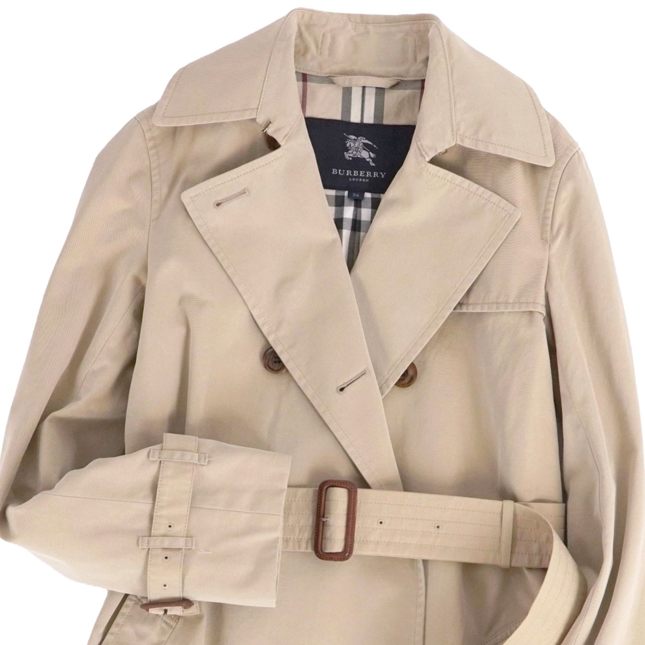 美品 バーバリー ロンドン BURBERRY LONDON コート トレンチコート コットン100% アウター レディース 34 modestlord-10140514 MODEST LORD 仙台 楽天市場店 サンプル画像2
