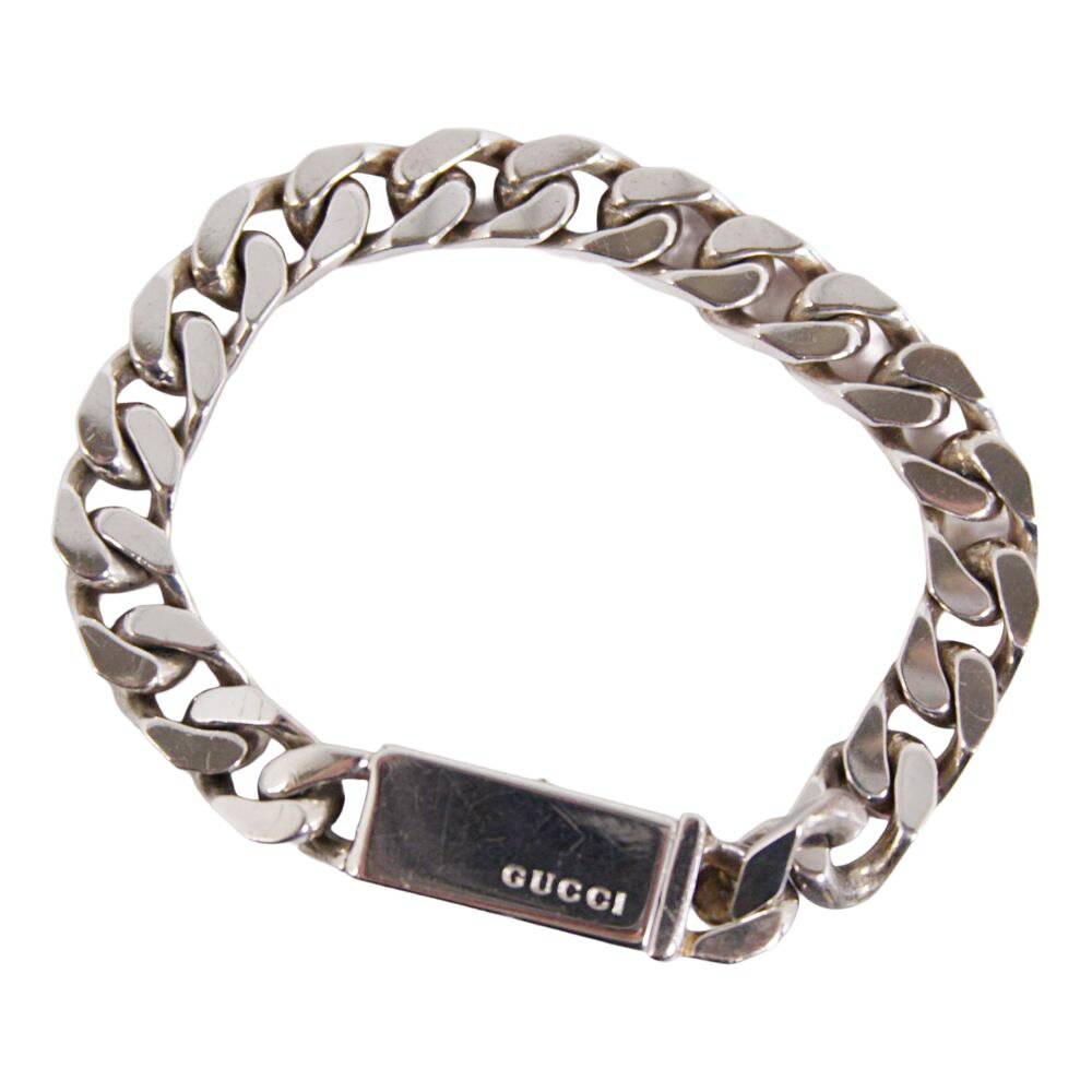MODEST LORD 仙台 楽天市場店の【美品】グッチ GUCCI ブレスレット チェーン シルバー925 メンズ イタリア製 17 シルバー【中古】｜アングル2