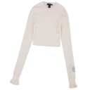 【極美品】ルイヴィトン LOUIS VUITTON 2024 ニット セーター ロングスリーブ 長袖 クロップド丈 リブニット 1AC11U イタリア製 カシミ...