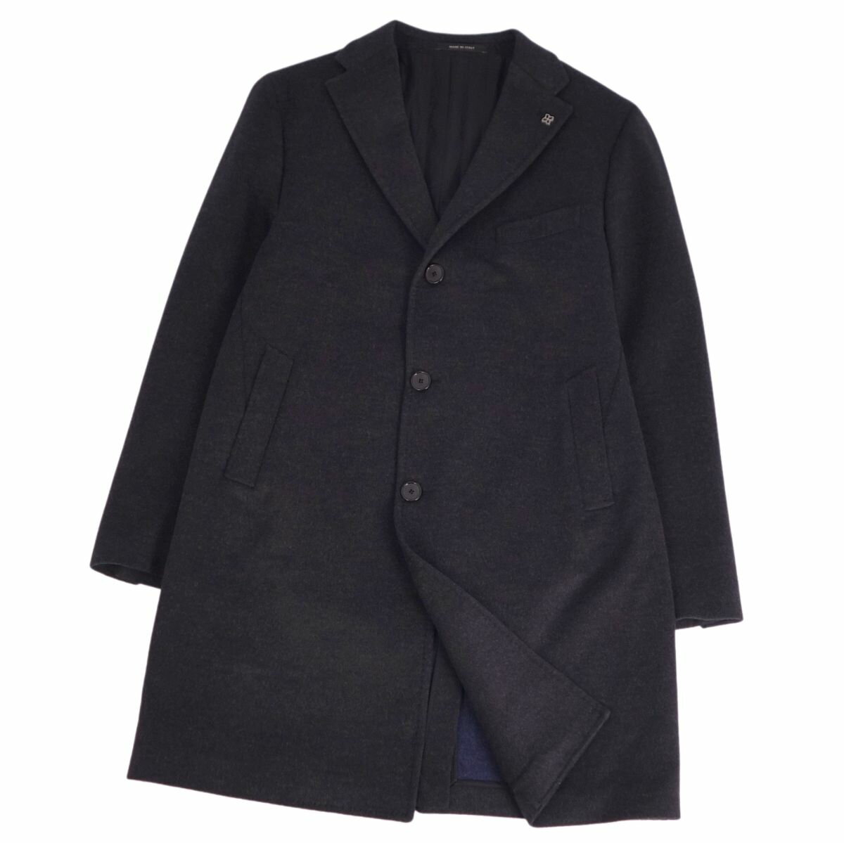 タリアトーレ　イタリア製 チェック柄 チェスターコート　サイズ54 タリアトーレ イタリア製 チェック柄 チェスターコート サイズ54