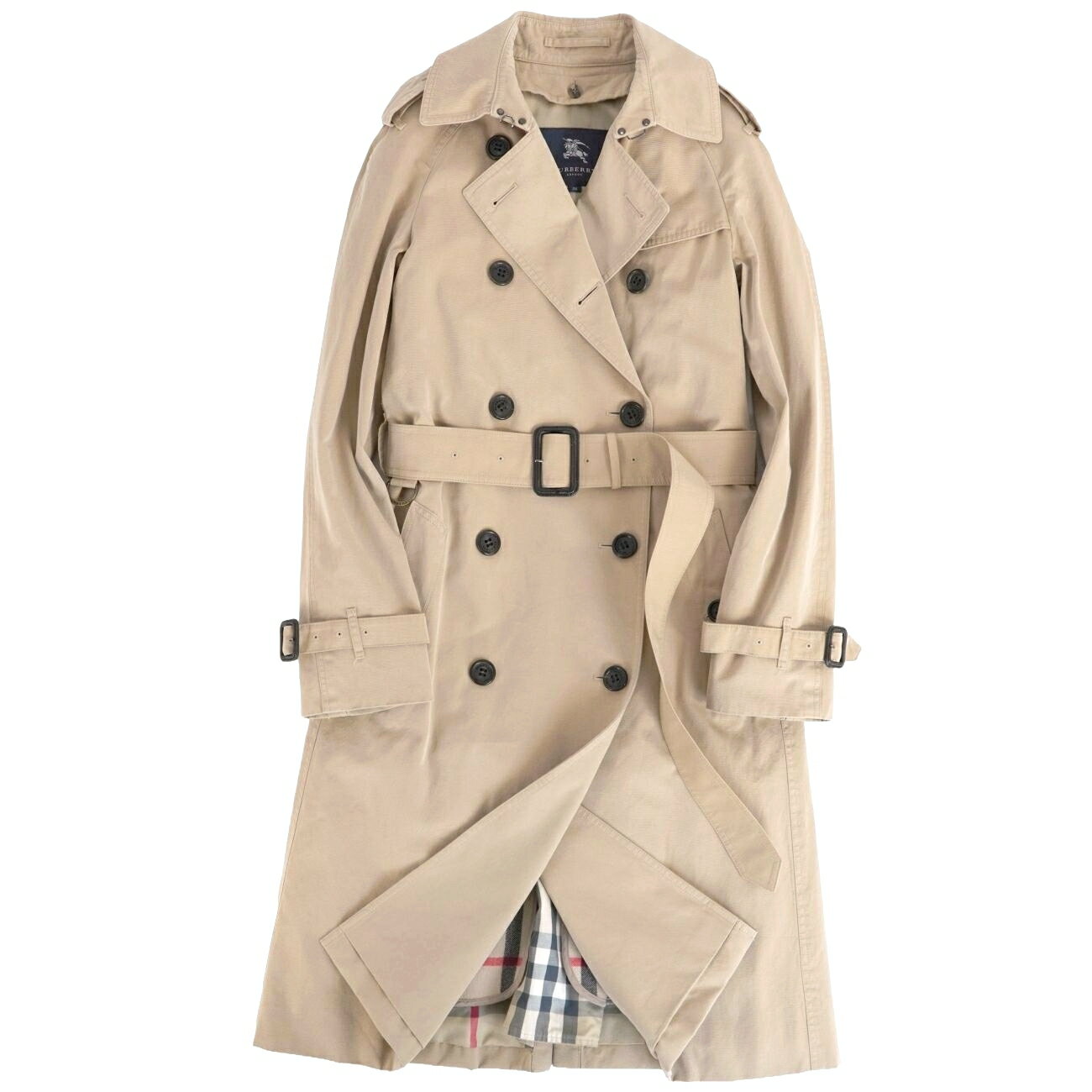 Rakuten - 【美品】バーバリー ロンドン BURBERRY LONDON コート ライナー付き トレンチコート コットン100% アウター レディース 38(M相当) ベージュ【中古】