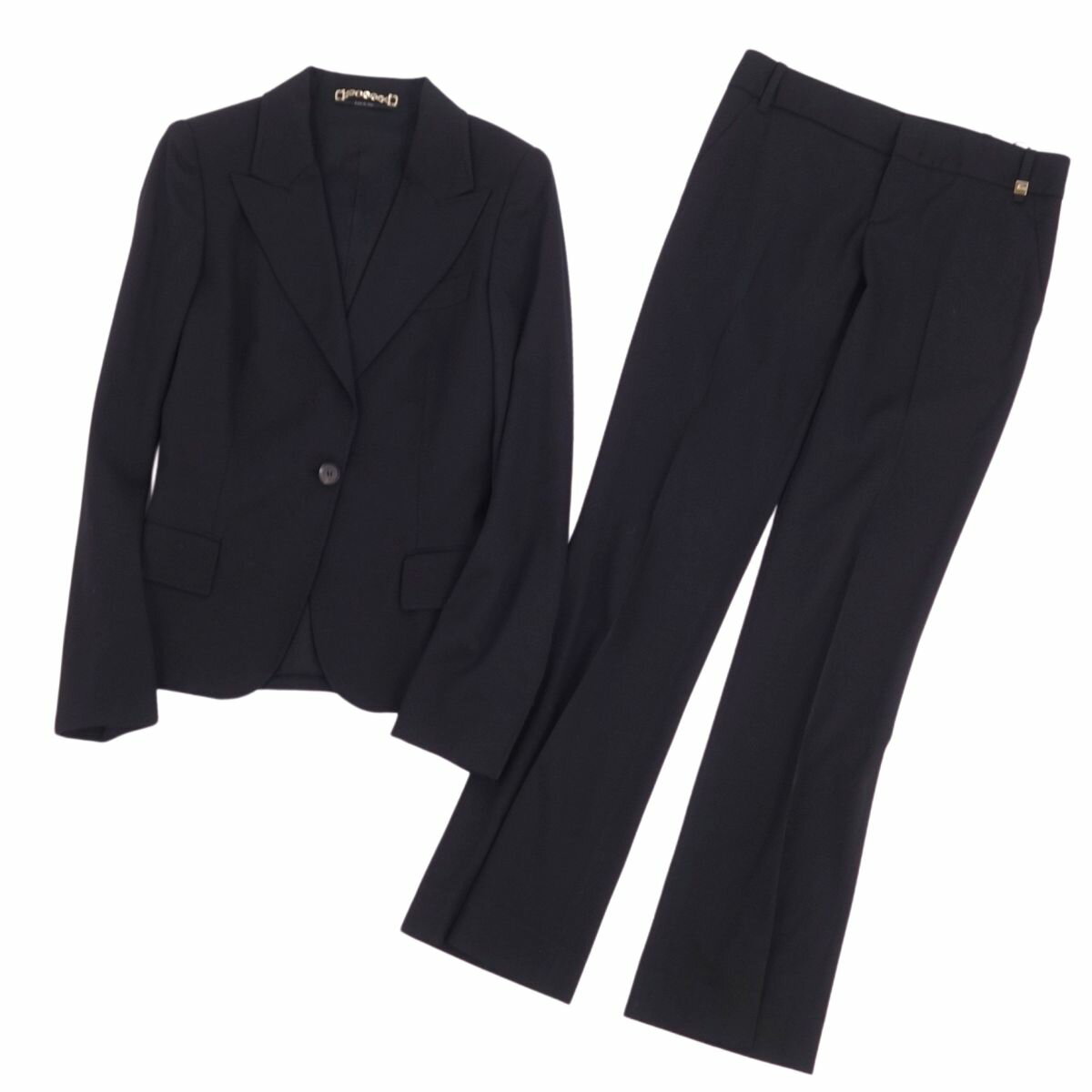【美品】グッチ GUCCI セットアップ パンツスーツ ウール ジャケット パンツ レディース イタ ...