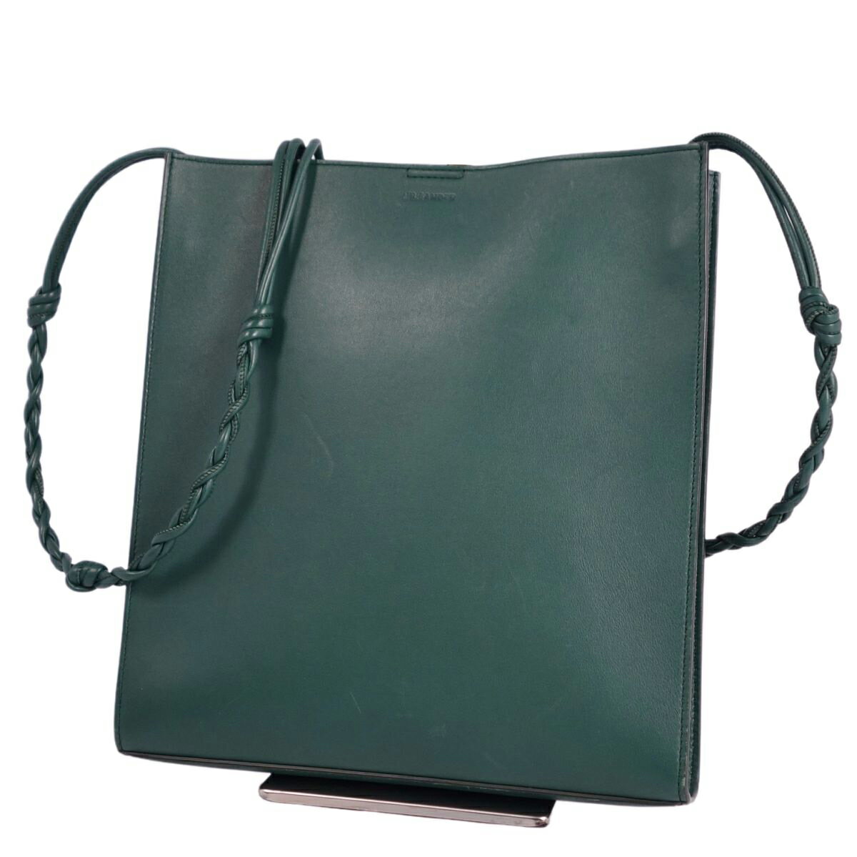 【美品】ジルサンダー JIL SANDER バッグ TANGLE タングル ショルダーバッグ レザー 本革 レディース イタリア製 グリーン【中古】