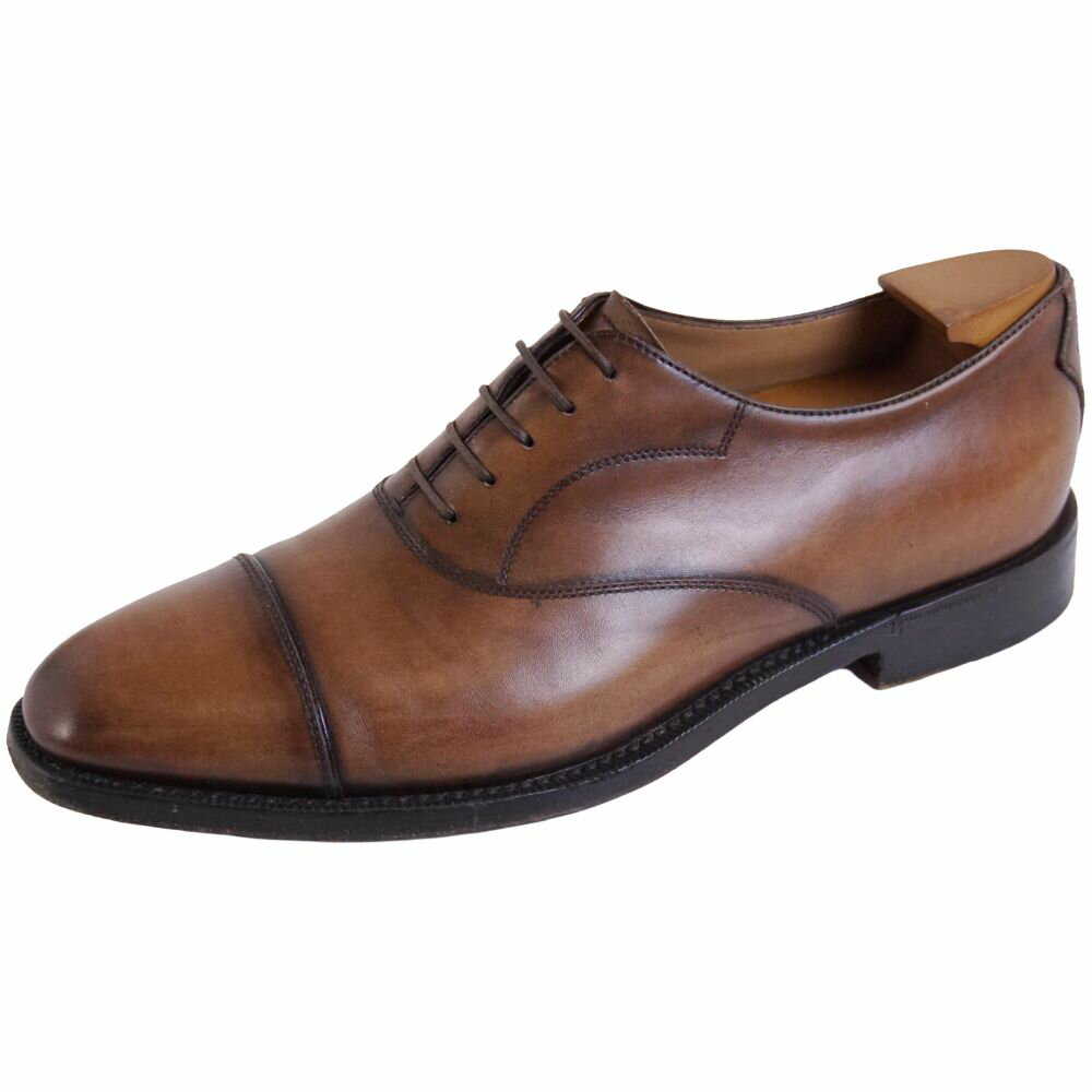 【美品】ベルルッティ Berluti レザーシューズ ビジネスシューズ オックスフォード 革靴 メンズ イタリア製 6.5(26cm相当) ブラウン【..