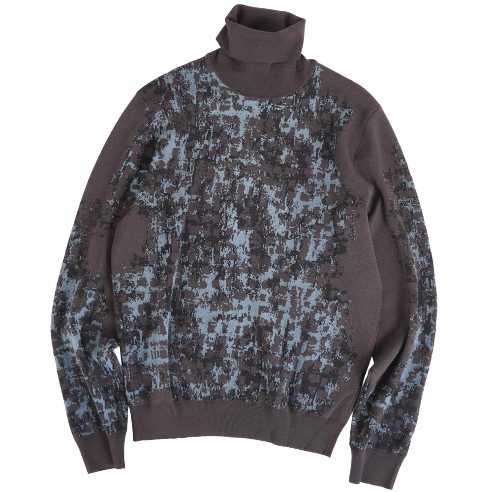 Rakuten - 【極美品】エルメス HERMES ニット 22AW セーター タートルネック ウール トップス メンズ イタリア製 L ブラウン【中古】
