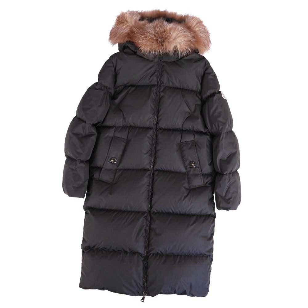モンクレール MONCLER コート 2021 MARRIONNIER ダウンコート フォックスファー アウター レディース 1(M相当) ブラック