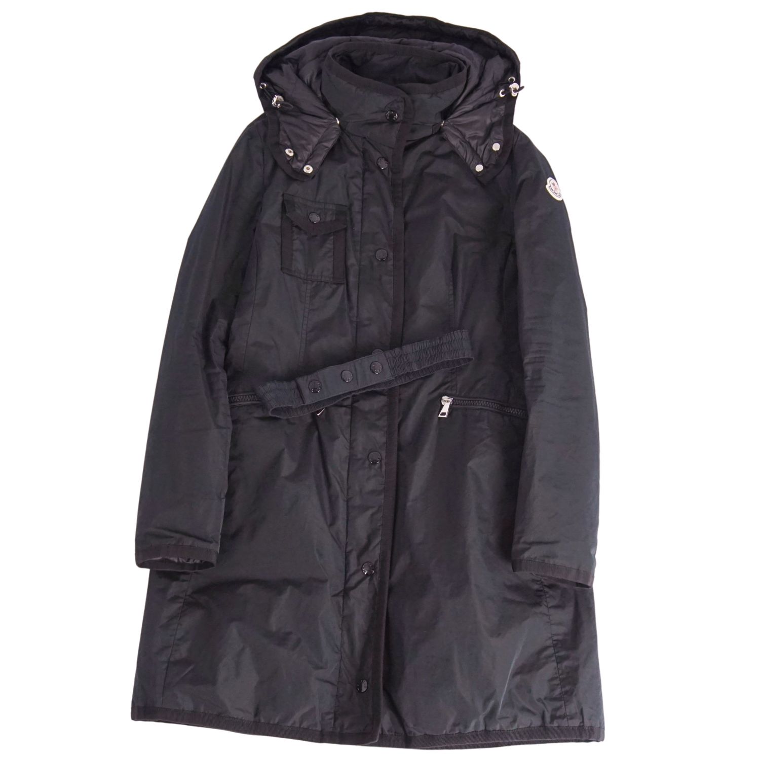 モンクレール♡フード取り外し可能♡ミディアムロングダウンコート♡サイズ０ MONCLER（モンクレール） 送料無料 ダウンジャケット レディース