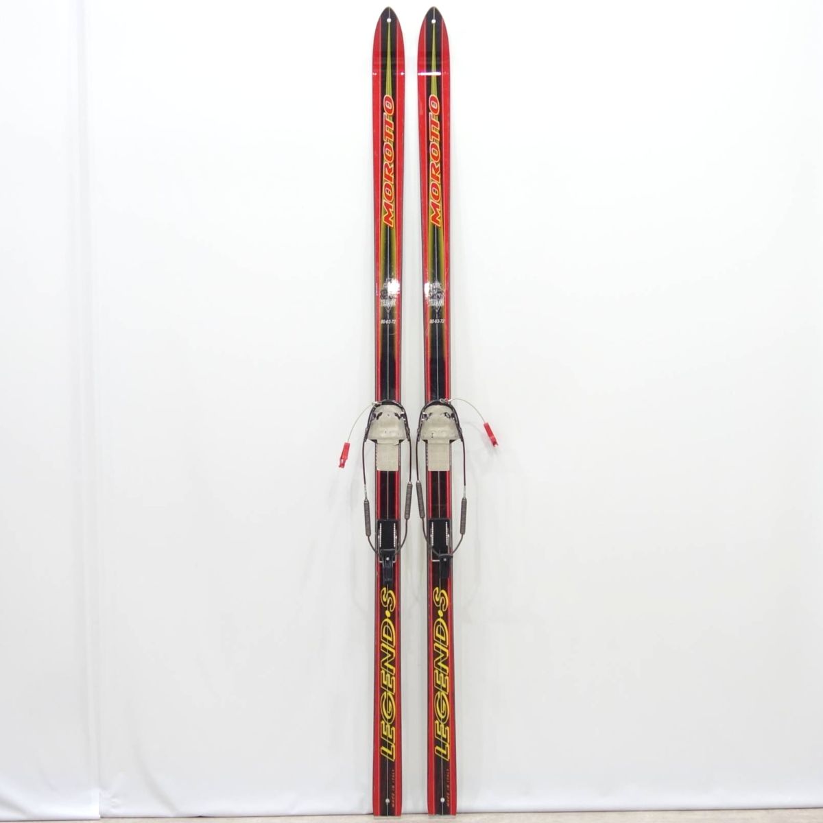 モロット MOROTTO テレマーク スキー レジェンド REGEND S 195cm ビンディング RIVA 75mm ソフトワイヤー 山スキー アウトドア レッド【中古】