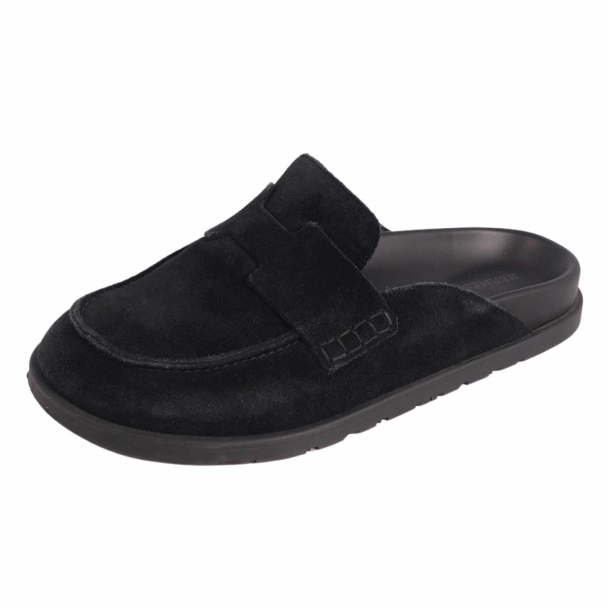 【美品】エルメス HERMES 2023年 サンダル Go mule ゴー ミュール Hロゴ スウェードレザー シューズ 靴 メンズ 42(27cm相当) ブラック【中古】