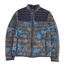 【美品】エトロ ETRO ジャケット ダウンジャケット 総柄 レザー切替 アウター メンズ M マルチカラー【中古】