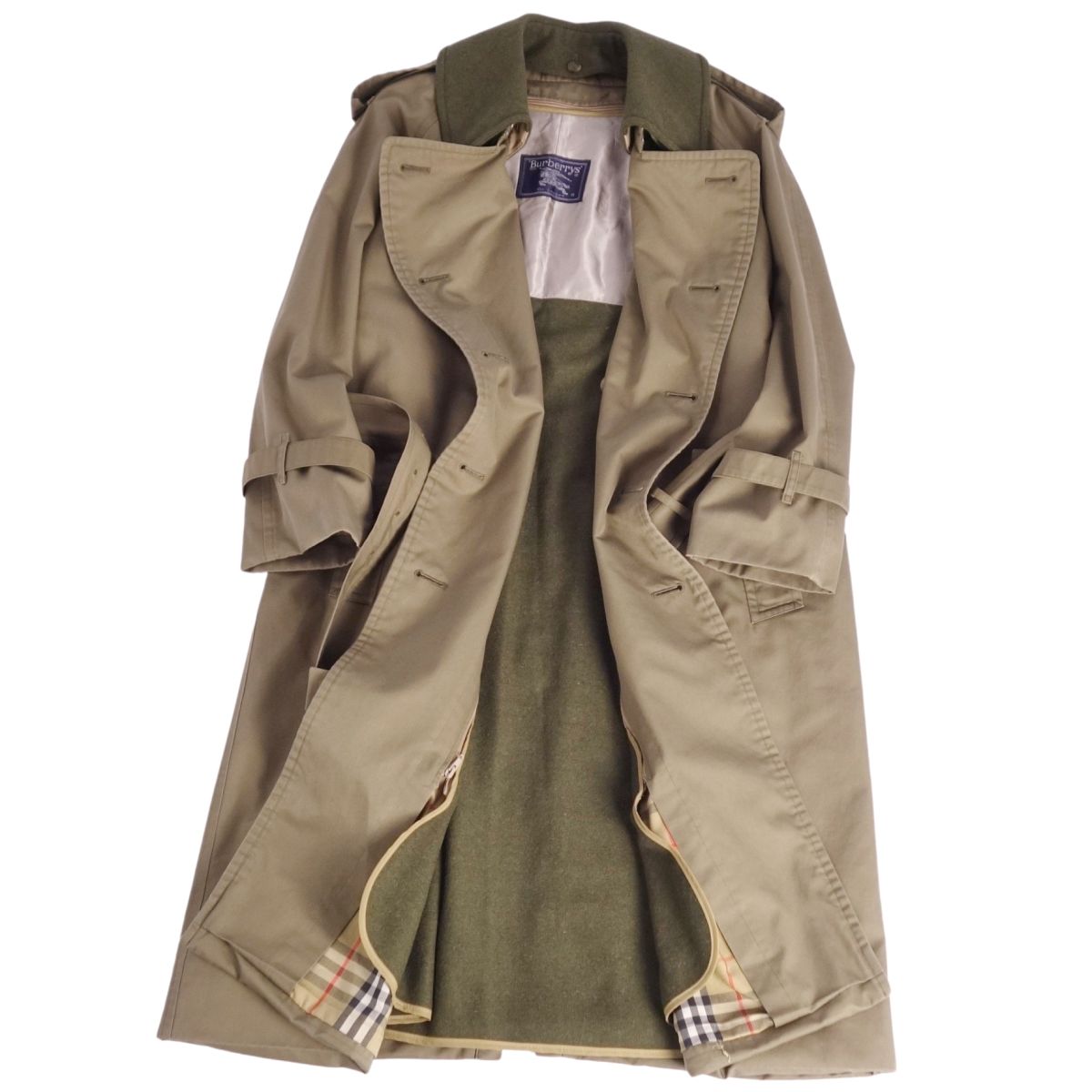 美品 Vintage バーバリー Burberrys コート 2枚襟 ライナー付き トレンチコート コットン 裏チェック アウタ modestlord-10131022 MODEST LORD 仙台 楽天市場店 サンプル画像2