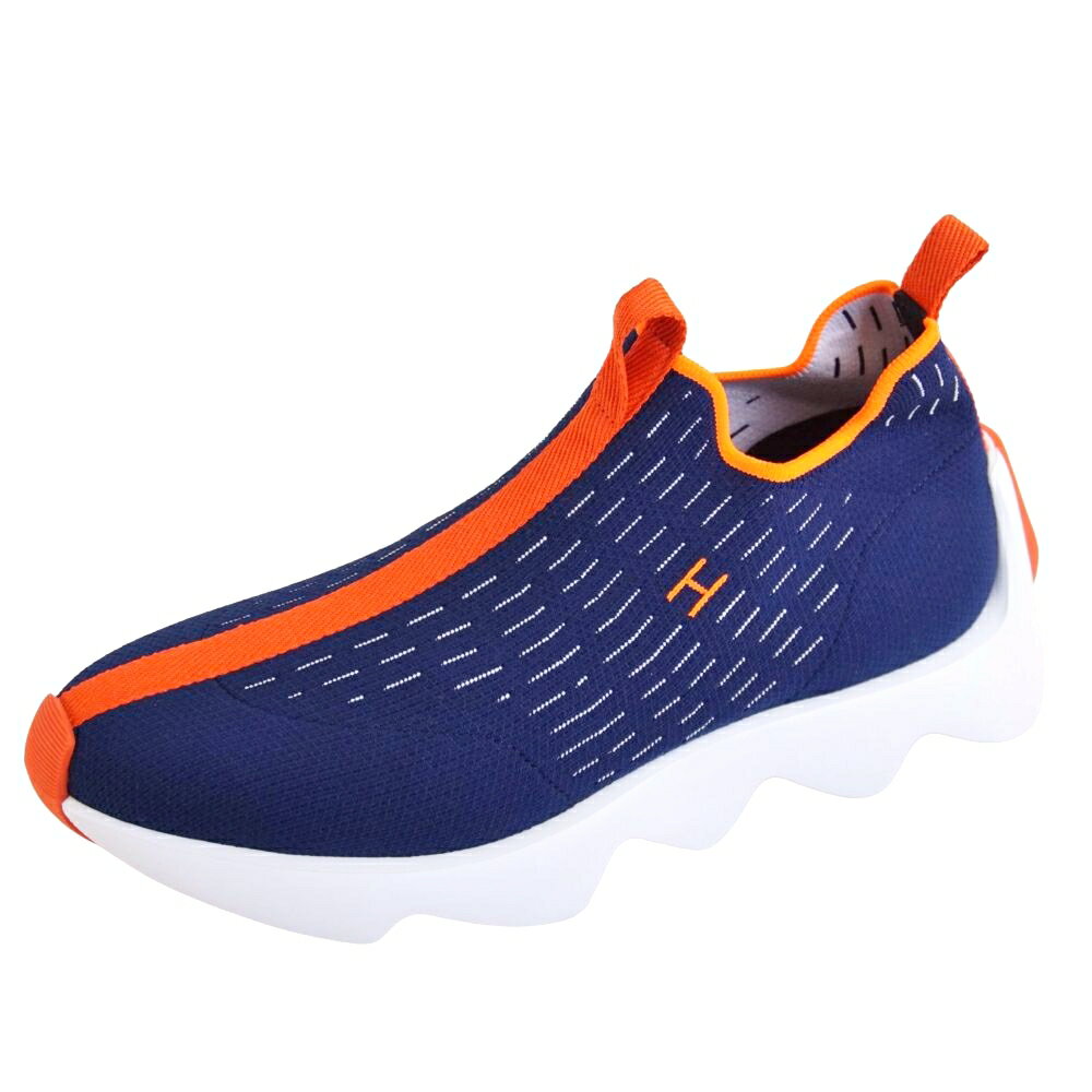 Rakuten - 【新古品】エルメス HERMES スニーカー 2021 エクレール Eclair ニット Hロゴ シューズ 靴 メンズ イタリア製 40(25cm相当) ネイビー【中古】