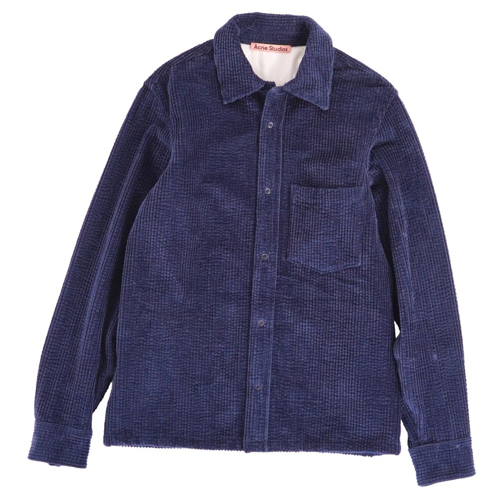 Rakuten - 【美品】アクネストゥディオズ Acne Studios シャツ シャツジャケット コーデュロイ コットン アウター メンズ 44(S相当) ネイビー【中古】
