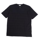 【新古品】サンローラン パリ SAINT LAURENT PARIS Tシャツ カットソー 半袖 ショートスリーブ ボーダー柄 グリッター トップス メンズ L ブラック【中古】