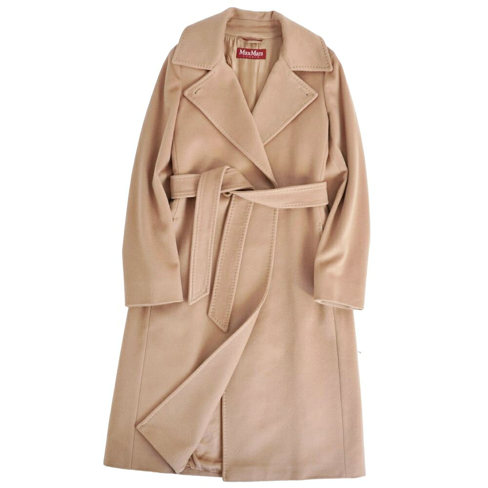 樂天商城 - 【美品】マックスマーラ Max Mara STUDIO コート ベルト付き ロングコート ウール アウター レディース イタリア製 JI38 USA4GB6(S相当) ベージュ【中古】