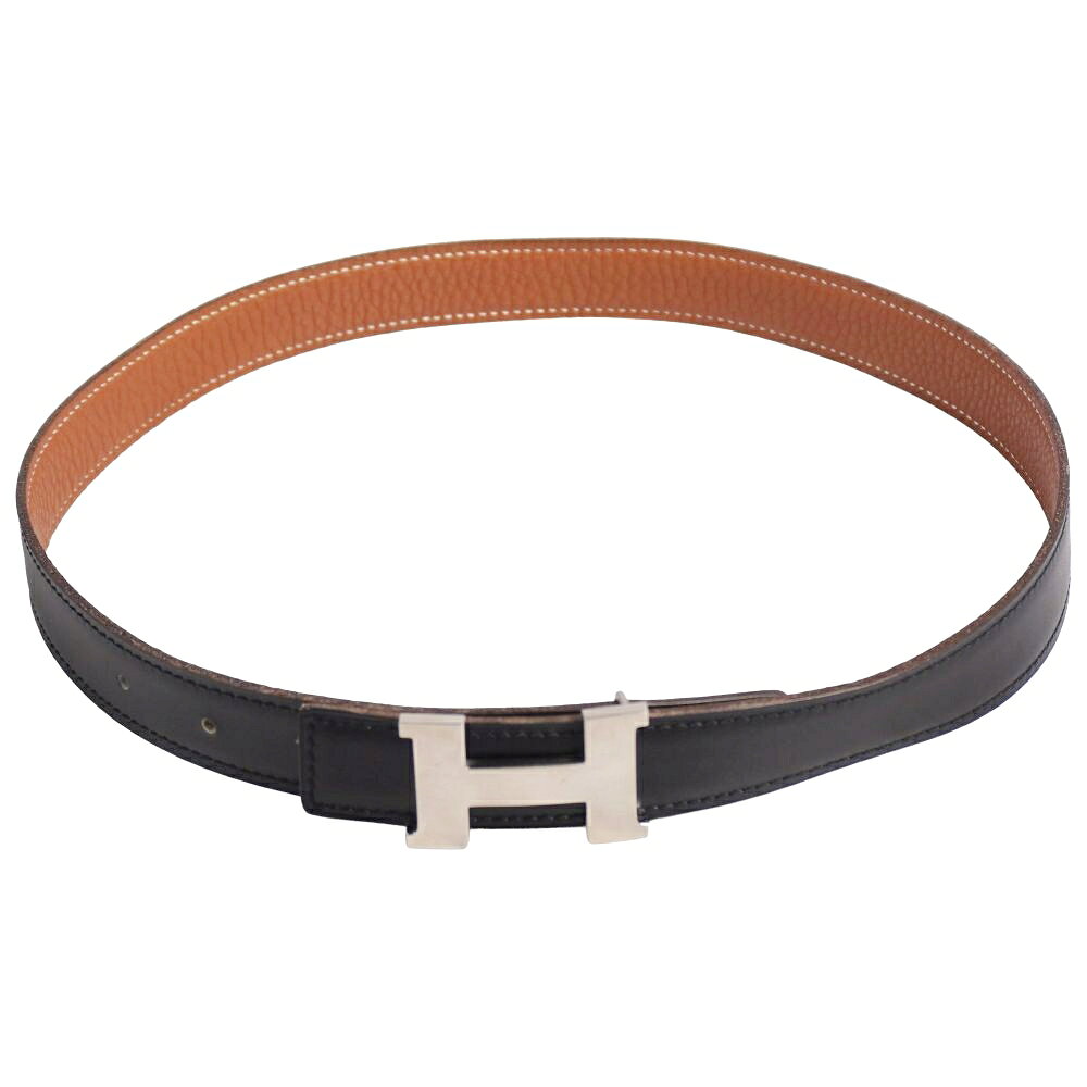 【美品】エルメス HERMES 2001年 ベルト レザーベルト リバーシブル Hロゴ コンス...
