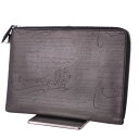 ベルルッティ BERLUTI バッグ ニノ GM クラッチバッグ セカンドバッグ スクリット カリグラフィ カバン 鞄 メンズ イタリア製 ブラック【中古】