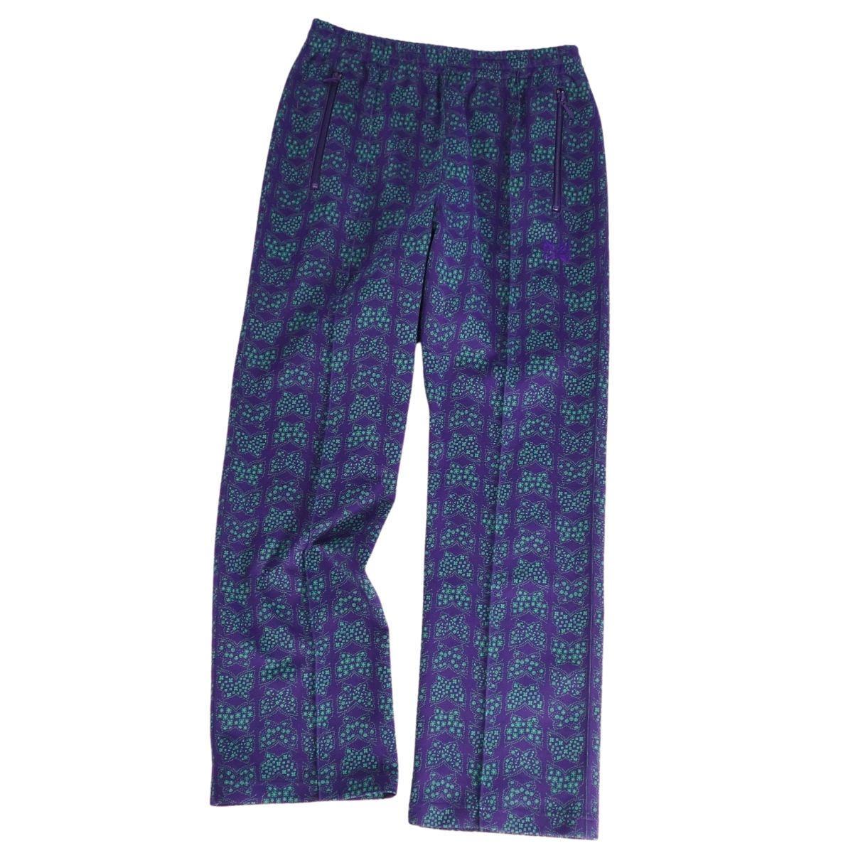 【極美品】ニードルス Needles パンツ 22SS ロングパンツ イージーパンツ ジャージー 総柄 ボトムス メンズ S パープル【中古】