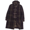 【美品】バーバリー ロンドン BURBERRY LONDON コート ダッフルコート チェック ウール アウター メンズ L ブラウン【中古】