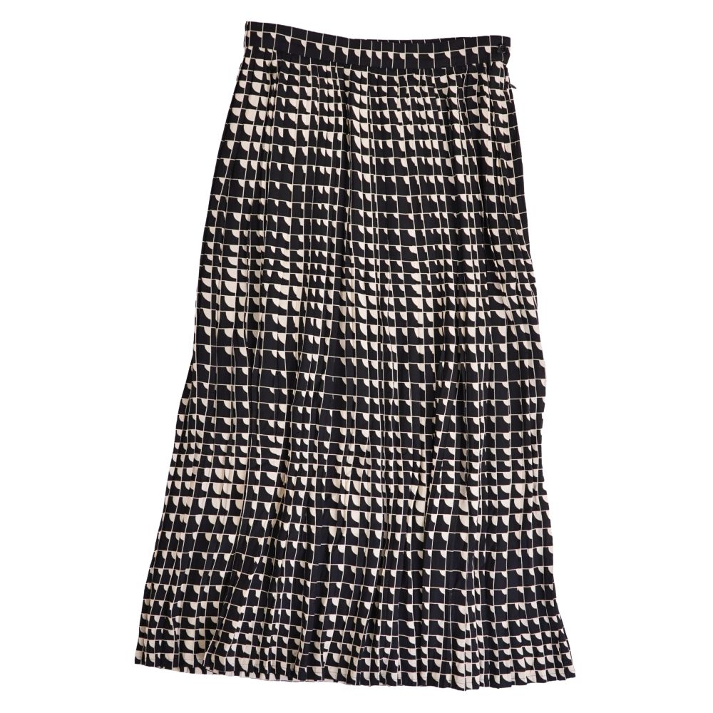 Rakuten - 【極美品】セリーヌ CELINE スカート ロングスカート 総柄 レーヨン ボトムス レディース フランス製 38(M相当) ブラック【中古】