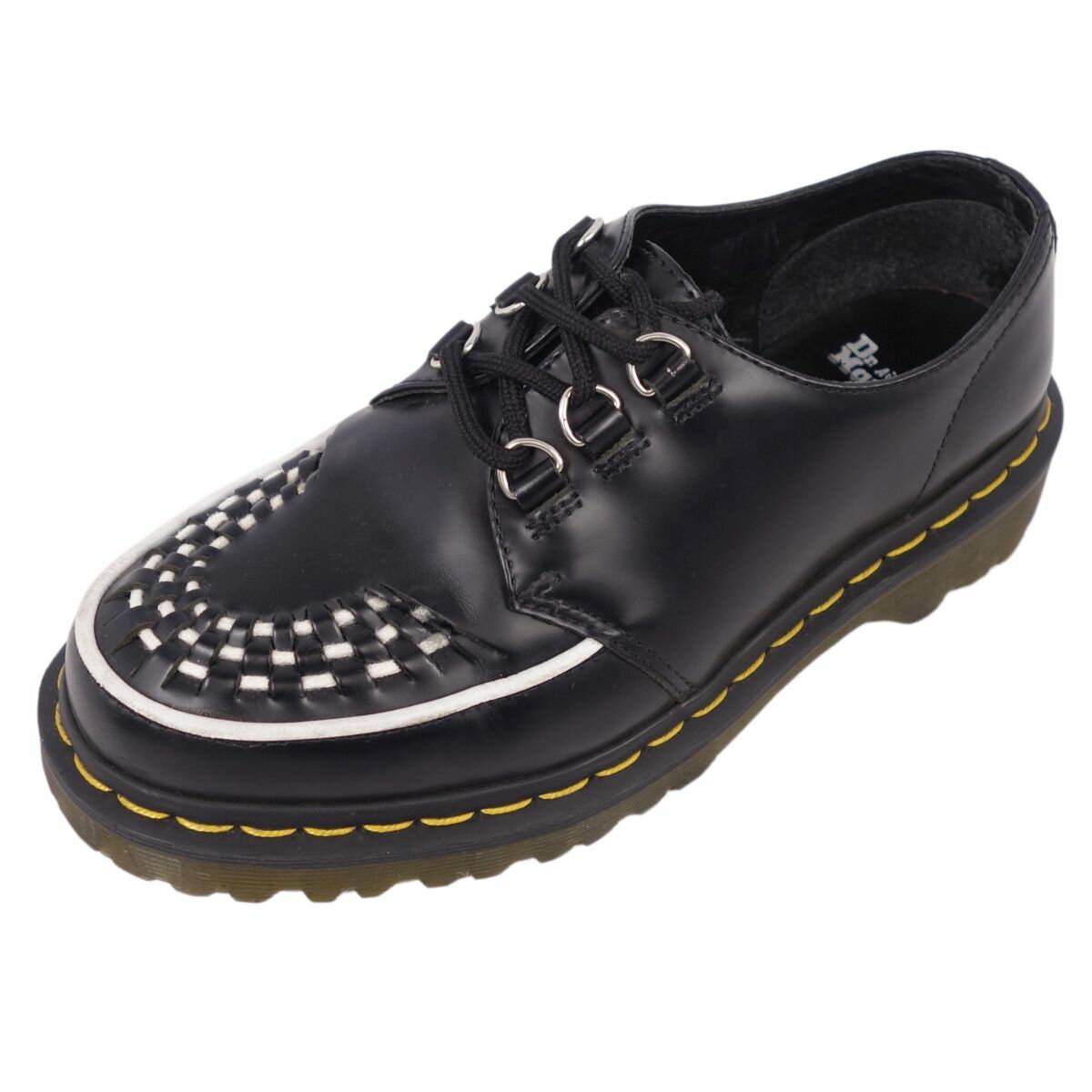 ドクターマーチン Dr.Martens レザーシューズ クリーパーシューズ RAMSEY ラムジー スムースレザー シューズ レディース UK4(23cm相当) ブラック/ホワイト【中古】