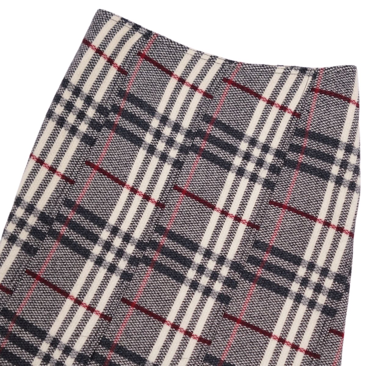 美品 バーバリー ロンドン BURBERRY LONDON スカート ひざ丈 ノバチェック柄 フリンジ ウール ボトムス レディ modestlord-10124843 MODEST LORD 仙台 楽天市場店 サンプル画像2