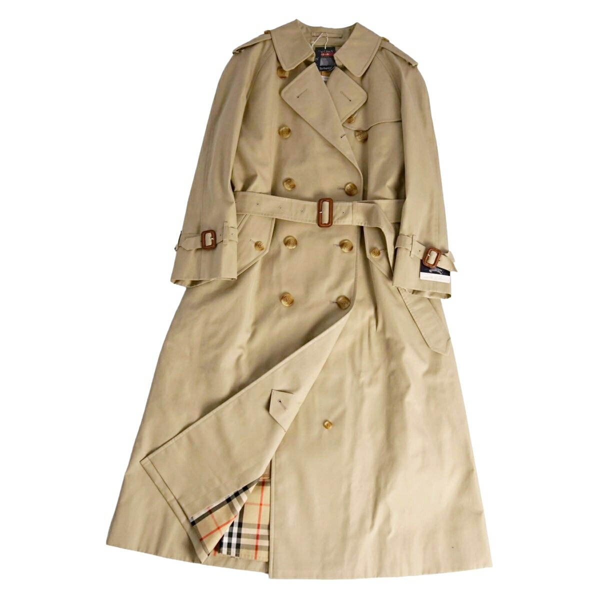 樂天商城 - 【新古品/デッドストック】Vintage バーバリー Burberrys コート トレンチコート 裏チェック ライナー付き 7AB2(S相当) ベージュ【中古】