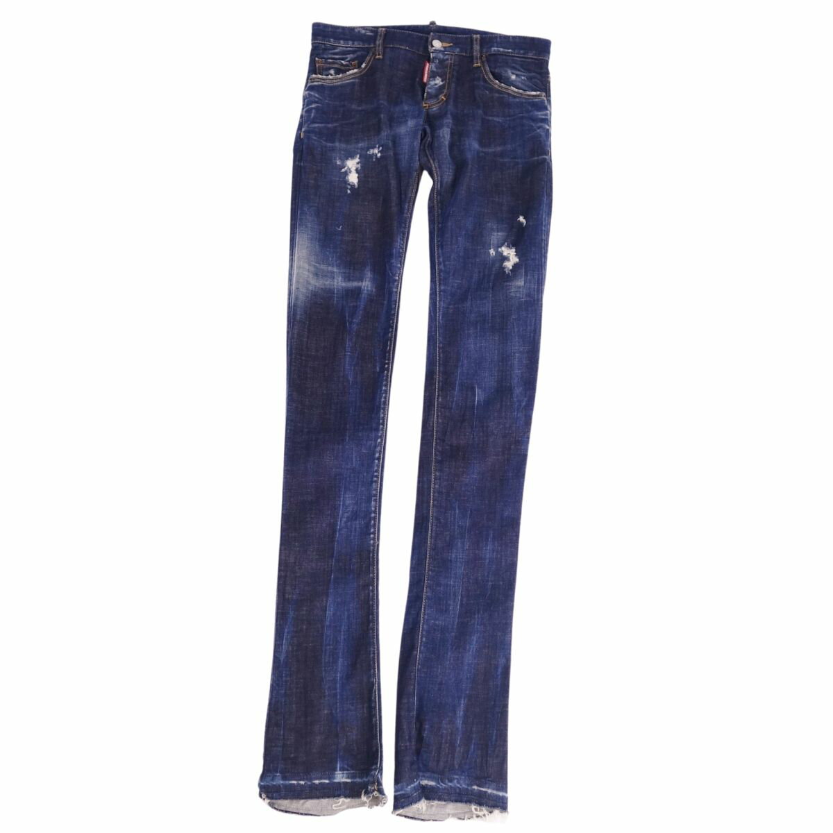 ウォッシュジーンズ 男女兼用 シンプル レトロ カジュアル ストレート ロング ワイドレッグ 青