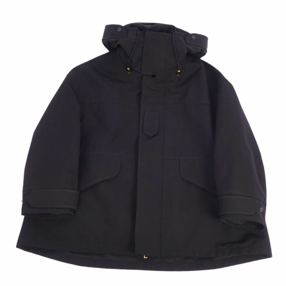 Rakuten - ザ リラクス THE RERACS コート 2way フード フーディー ジップアップ 無地 アウター レディース 36(S相当) ブラック【中古】
