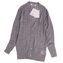 【新品同様】クレージュ courreges ニット カーディガン ロングスリーブ 長袖 シルク100% トップス レディース XS グレー【中古】