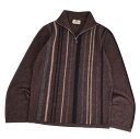 【美品】エルメス HERMES ニット セーター ハーフジップ ハイネック ストライプ カシミヤ100% トップス メンズ M マルチカラー【中古】
