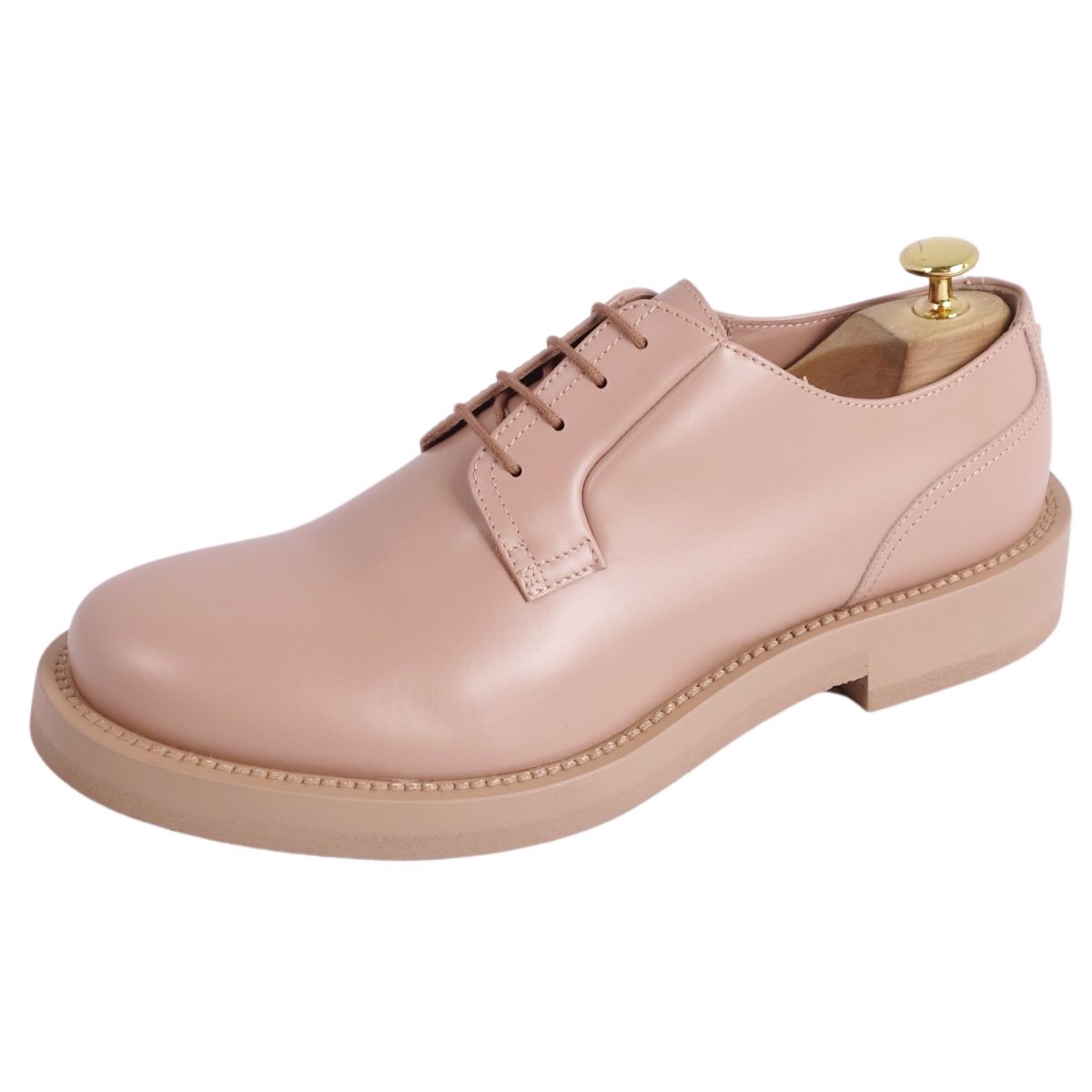 Rakuten - 【新古品】ヴァレンティノ ガラヴァーニ VALENTINO GARAVANI レザーシューズ ダービーシューズ スタッズ 革靴 メンズ イタリア製 42(27cm相当) ベージュ【中古】