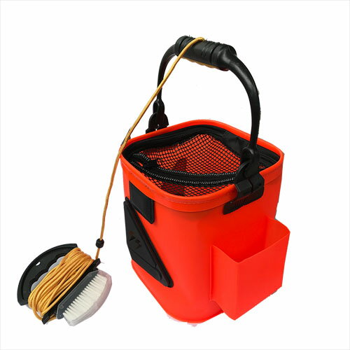 Case, Toolbox - EZLure 角バッカンEVAメッシュフタ付き20*20*22CM オレンジ 20-BK-ORG02