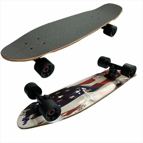 Funktionスケートボード 持ち運び便利 7PLY メープルウッドデッキ スケートボード27インチ 68*20cm SN-UFLAG-4 2