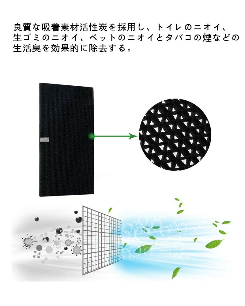 DAIKIN 空気清浄機 脱臭フィルター 交換用 2074191 加湿空気清浄機用 交換フィルター 脱臭 匂い タバコ臭 ペット臭 トイレ臭 汗臭 ACK70M-T ACK70M-W ACK70N-T 交換用 非純正 MCK704JT-W MCK70M-T MCK70M-W MCK70N-W MCK70NBK-T MCK70NE9-W MCK70NJ-T... 互換品