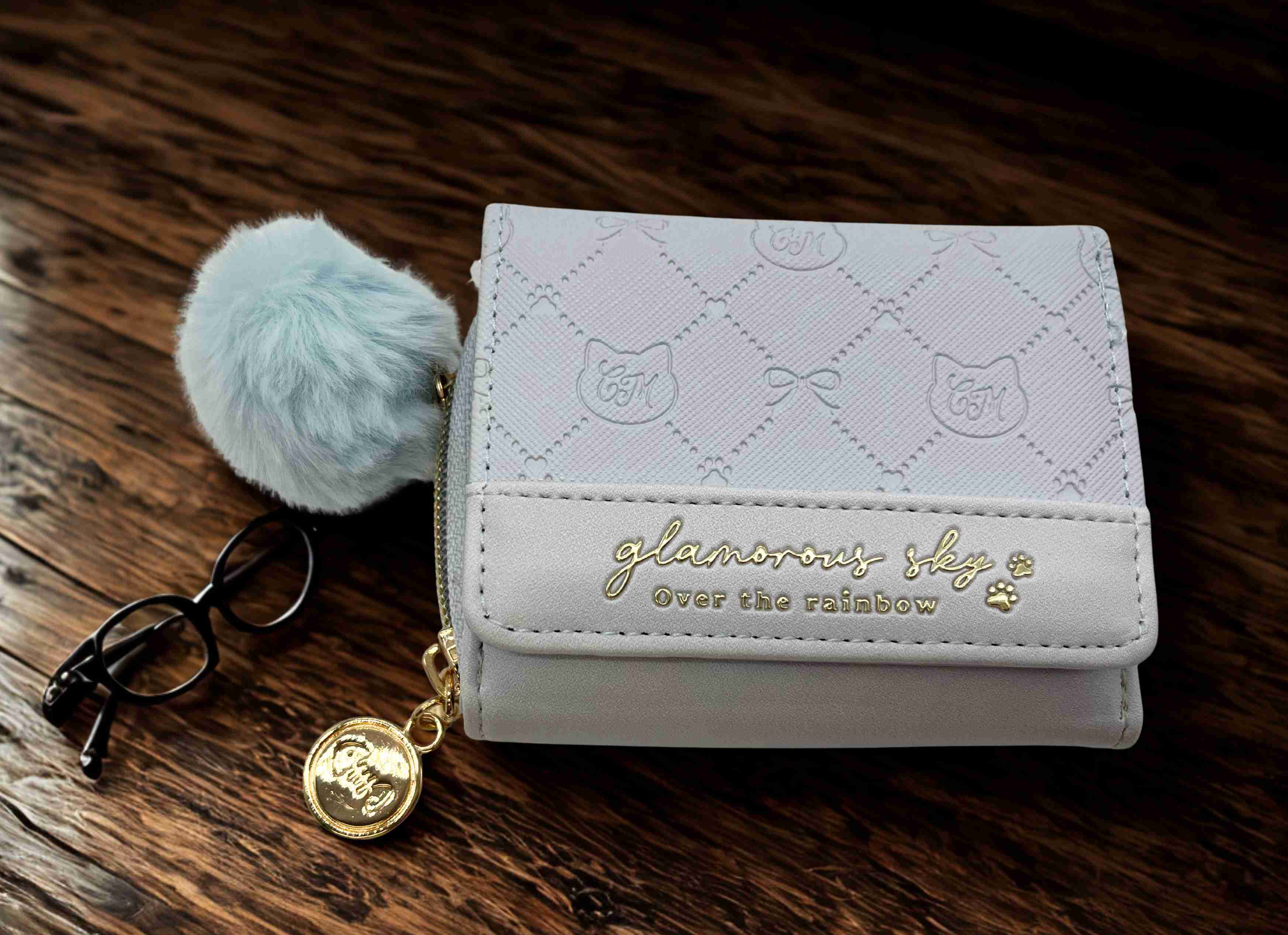 小学生 女子 財布 C05564 三つ折り財布 ミニ財布 ブルー 青 シンプル 子供用 中学生 高校生 修学旅行 人気 小さい財布 かわいい コンパクト オシャレ 折りたたみ お財布 さいふ 三つ折り財布 誕生日プレゼント キッズ財布 オールシーズン