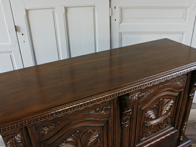 レジ カウンター レジ台 アンティーク 調 家具 ロココ フレンチ ヨーロッパ ゴシック イギリス エステ フォトスタジオ 美容室 カフェ レストラン 飲食 ホテル アパレル 病院 リプロ D 150*50*100