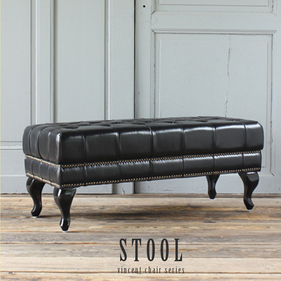 ヴィンセント オットマン スツール アンティーク 風 家具 イギリス ロココ 調 英国 ヨーロピアン フレンチ 椅子 イス いす おしゃれ ビンテージ ヴィンテージ クラシック クラシカル カフェ レストラン 飲食 アパレル 病院 エステ サロン リプロ C 118*49*48