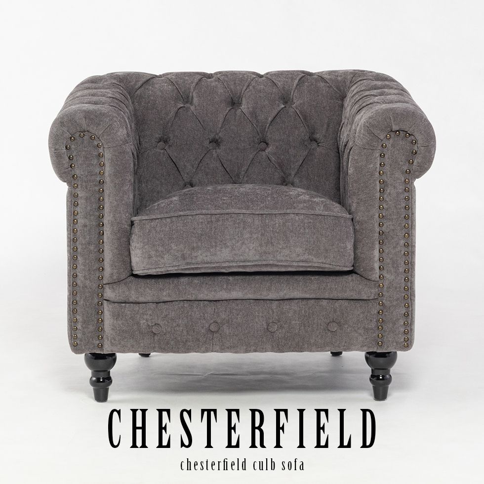 チェスターフィールド ソファ 1人掛け 一人掛け 1人用 一人用 パーソナルソファ アンティーク 風 家具 ヴィンセント 本物 ヨーロッパ ソファー イギリス ゴシック クラシック ヨーロピアン おしゃれ ヴィンテージ 輸入家具 レトロ リプロ C 83*78*69