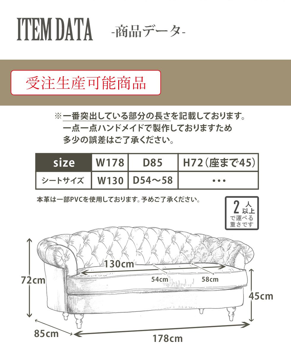 姫系 家具 三人用 ソファ かわいい アンティーク 風 家具 エステサロン ソファー 3人掛け フレンチ エレガント ゴージャス ヨーロピアン シャビーシック チェスターフィールド チェスター カントリー イギリス ロマンチック リプロ E 178*85*72