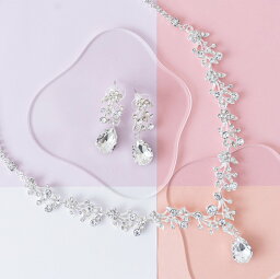 ネックレス＆ピアスorイヤリングセット Festin de Fleurs フェスタンドゥフルール ウェディング 前撮り ブライダルアクセサリーセット