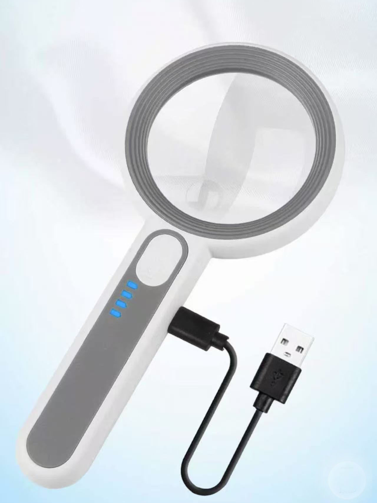 Moechando 充電式拡大鏡 手持ち拡大鏡 40倍 U37-40X