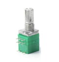 Moechando RK097GS 可変抵抗器 2連・スイッチ付き オーディオアンプポテンショメータ(2個入り)