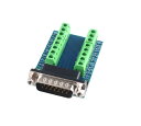 Moechando Dサブ15Pコネクタ変換モジュール 実装済みDR15コネクタ 端部形状:オス/メス CB-DR15-5.08(2)