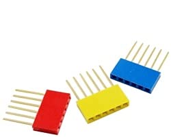 Moechando 2.54mmピッチ 単列 長足ピンソケット カラーピンソケット Arduinoのシールドを作るのに最適..