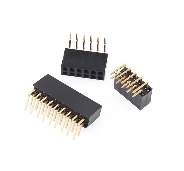 Moechando 2.54mmピッチ 2列ピンソケット ライトアングル PS254-DL