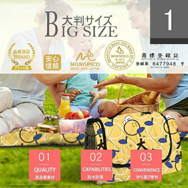 Rakuten - レジャーシート 厚手 200x200cm おしゃれ 大判 大きい レジャーマット 折りたたみ ピクニックシート ピクニックマット 収納袋付 遠足 子供 キャンプマット テントシート グランドシート防水 アウトドアマット 運動会 お花見 海 公園 3-8人