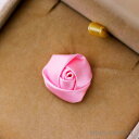 バラ 薔薇 ピンク 【3個入り】リボン 布 手芸材料 ハンドメイド 素材